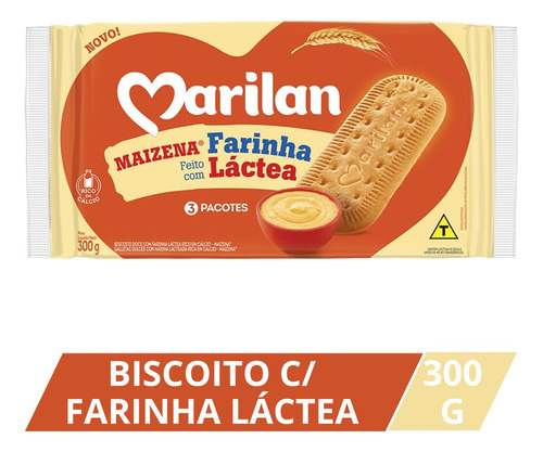 Biscoito Maizena Feito Com Farinha Láctea Marilan 300g