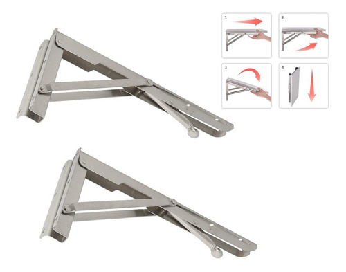 Imagen 4 de 7 de Brazo Repisa Abatible Soporte Pie Amigo 30cm (iva Incluido)