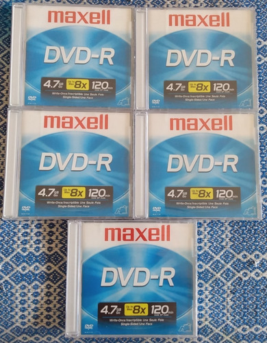 Caixa Com 5 Dvd-r Virgens Maxell