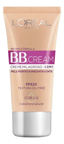 L’Oréal Paris BB Cream Dermo Expertise 5 em 1 FPS 20 Cor Clara — hidrata, uniformiza, ilumina, suaviza imperfeições e controla o brilho, com proteção UV e acabamento natural