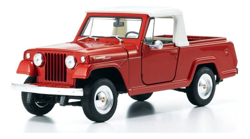 Miniatura Jeep Jeepster Commando 1967 1:24 Welly Vermelho