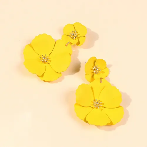 Pendientes Tipo Candelabro, Pendientes Con Flores, Ramas