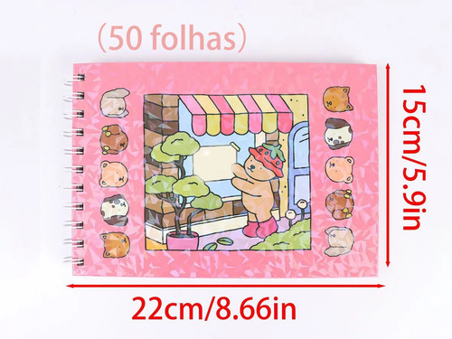 2 Lindos Libros Para Colorear Con Forma De Osito, Tapa Dura,