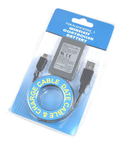 Bateria + Cable Para Control Sony Ps3