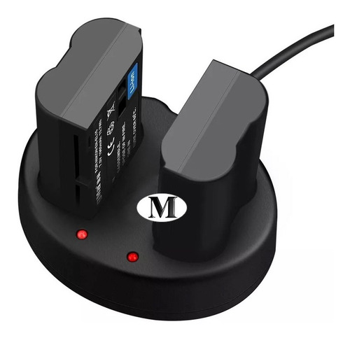 Imagen 2 de 4 de Cargador Doble De Bateria P/ Nikon En-el15 D600 D810 D800 V1