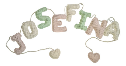 Guirnalda Letras A Crochet Cartel 8 Letras