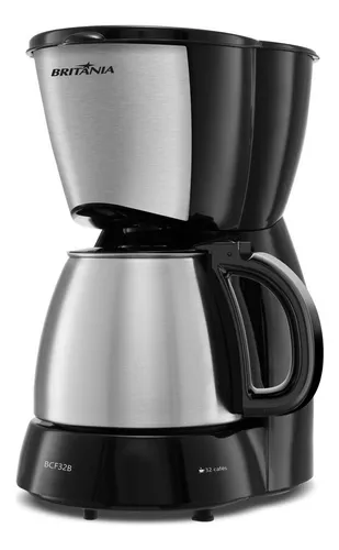 Cafeteira Britânia 32 Cafezinhos 1,2L Jarra em Inox BCF32B