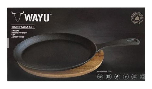 Sarten Iron Cast Base Madera Wayu