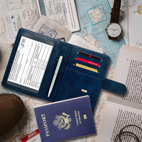 Funda Para Pasaporte Rsaquar Para Mujeres Y Hombres, De P...