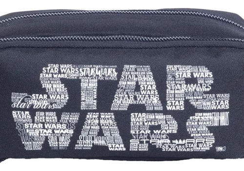 Estojo Duplo Star Wars Preto 2 Divisórias Disney - Luxcel