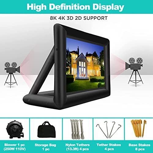 Pantalla Gigante Proyector Portátil Inflable De 20 Pies