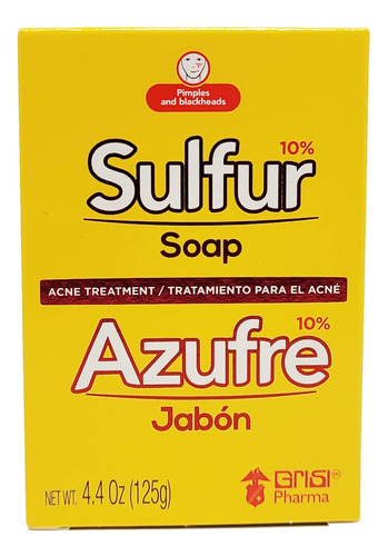Jabón De Azufre Para El Acné 4.4 Onzas