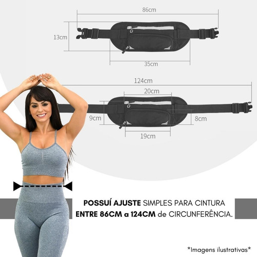 Imagem 6 de 7 de Pochete Para Treino De Acadêmia Com Porta Garrafa De Água