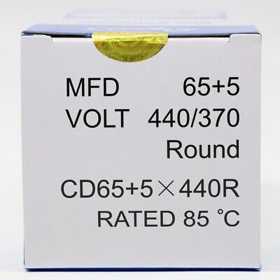 Supco Cd65+5x440r Hvac Motor Round Dual Run Capacitor 65 Vve