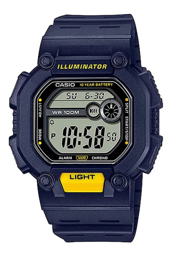 Casio Reloj Deportivo Malla Resina Azul Digital Multifunción