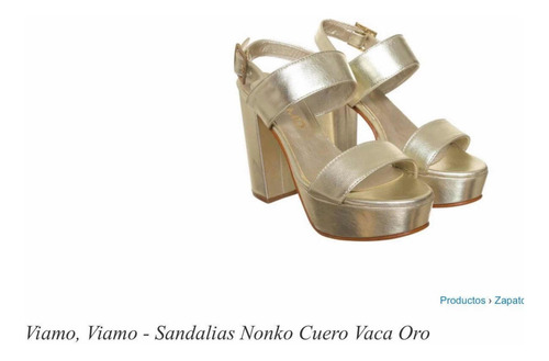 Sandalias Viamo Doradas