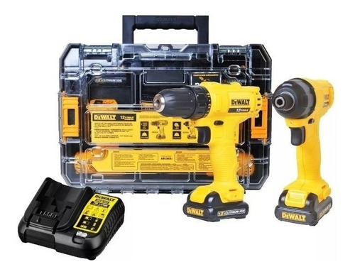 Kit Taladro Dcd700 + Atornillador De Impacto Dcf805 Dewalt -