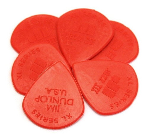 Picks Dunlop Red Nylon Jazz Iii Xl 6 Pack