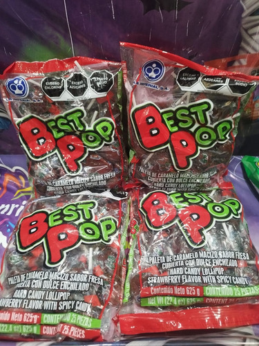 Pack 2 Best Pop Paleta Cubierta Con Dulce Enchilado 25pz C/u