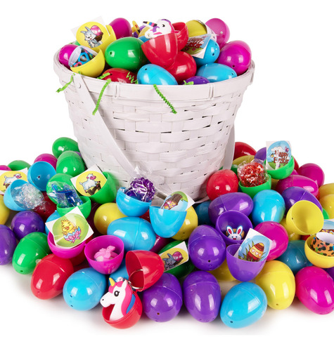 Paquete De 100 Huevos De Pascua De Plástico Con Juguetes En