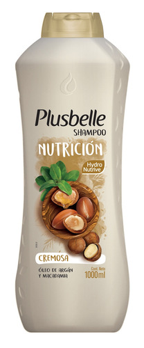 Imagen 1 de 1 de Shampoo Plusbelle Nutrición en botella de 1L por 1 unidad
