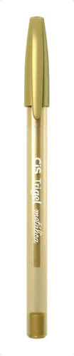 Caneta Cis Trigel Ouro Metálico Ponta 1.0mm Com 1 Unidade