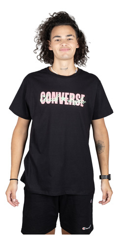 Remera Converse Classic Hombre Moda Negro