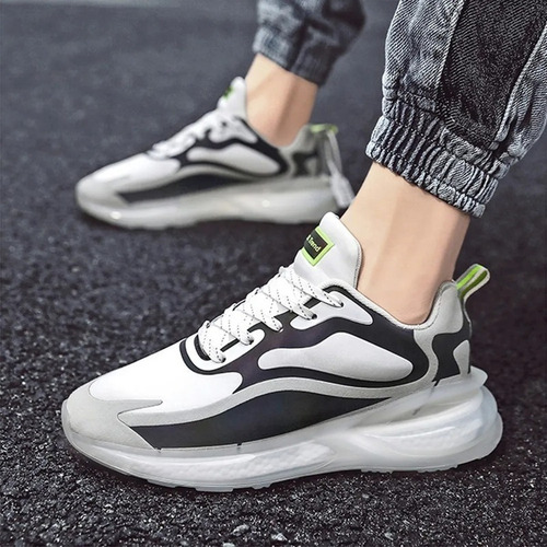 Tenis Para Hombres Air Cojín Cómodos Correr Luminoso Zapatos