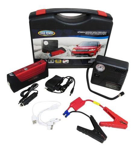 Partidor Auto Batería + Inflador Rueda 12v + Kit Powerbank