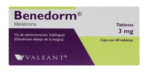 Benedorm (melatonina) C/40 Tabletas Sublinguales 3mg Valeant