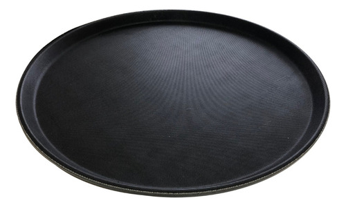 Set X 10 Bandeja Mozo Antideslizante 40cm Negro Reforzada