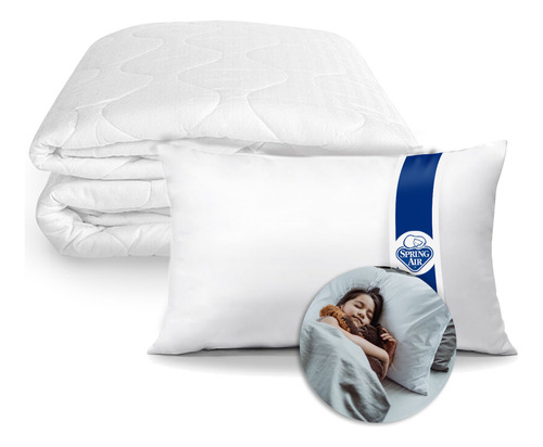 Almohada Infantil Y Protector De Colchón Mat Spring Air