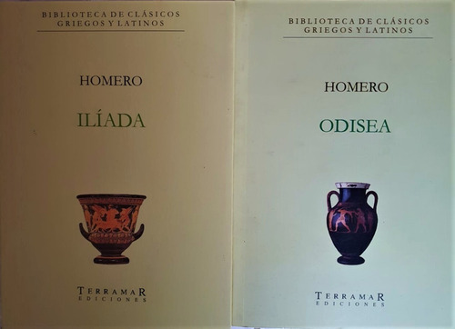 Lote X2 Ilíada Y Odisea - Homero Terramar Clásicos Griegos 