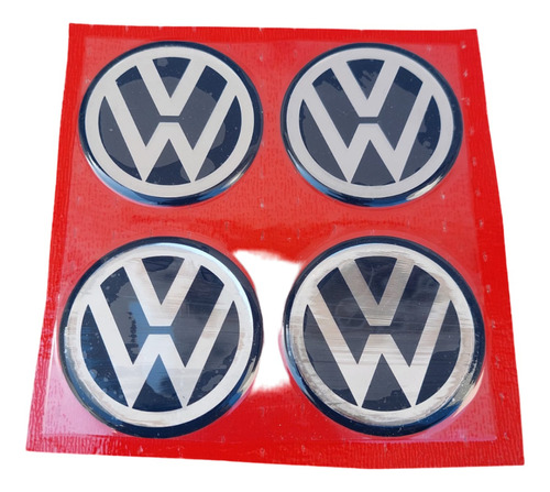Volkswagen - Logos Para Llantas 55 Mm Vw Adhesivos X 4