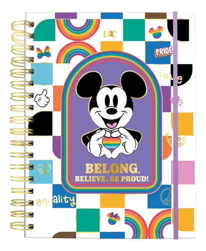 Caderno Smart Inteligente Mickey Retira/coloca Removível