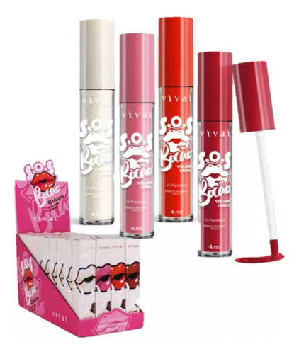 Box C/36 36 Gloss Sos Bocão Colors Volume Labial - Vivai Cor Rosa