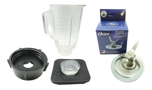 Kit Vaso Oster Vidrio + Cuchilla + Empaque + Base + Tapa