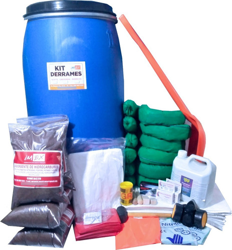 Kit Control Derrame Hidrocarburos En Caneca 55 Galones