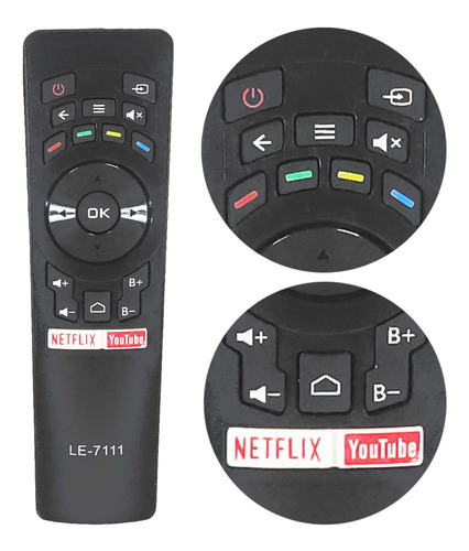 Controle Remoto Para Tv Smart Multilaser Tl001 Tl003 04 06 