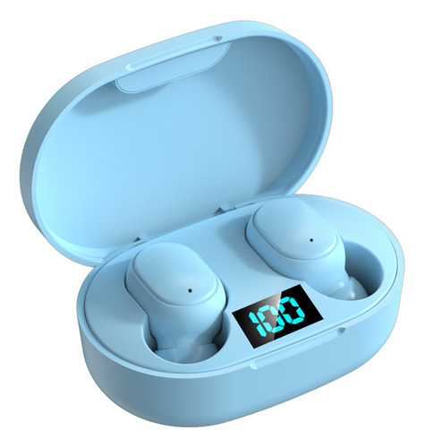 Auriculares Bluetooth E6s Tws Azul Oscuro B1w1