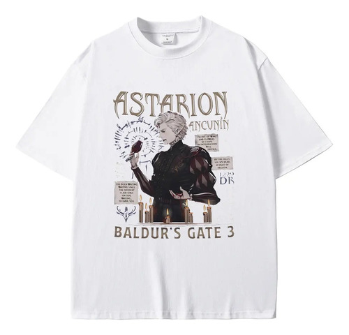 Camiseta Estampada Con Motivo De Baldur 's Gate Astarion
