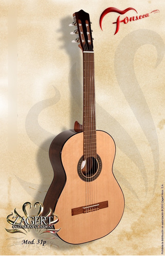 Imagen 8 de 9 de Guitarra Fonseca Criolla Mod 31 Funda Púas