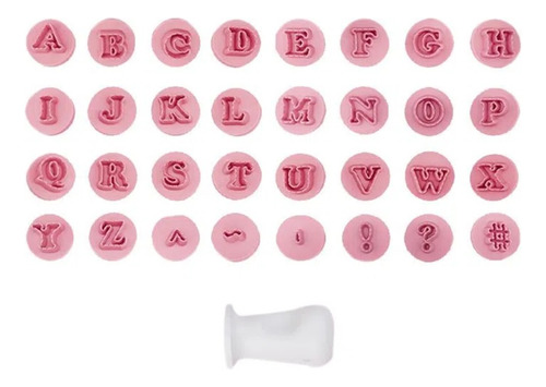 Kit Carimbos Marcador Para Brigadeiro Doces Letras Fofas 2cm