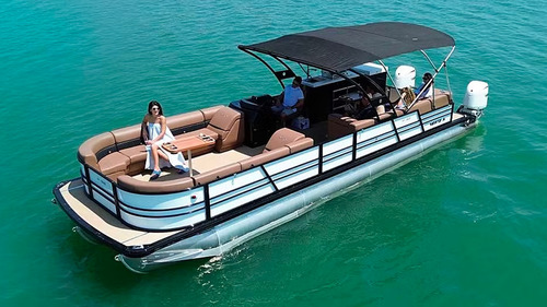 Lancha Ventura Pontoon 320 2025 Zero V-cat Vcat Fluvimar Sol