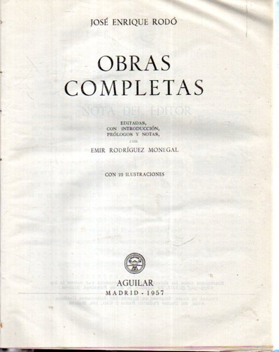 Obras Completas Jose Enrique Rodo 