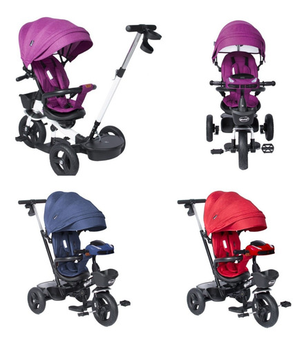 Triciclo Giratorio Y Reclinable  Ebaby Usb Bluetooh Niños