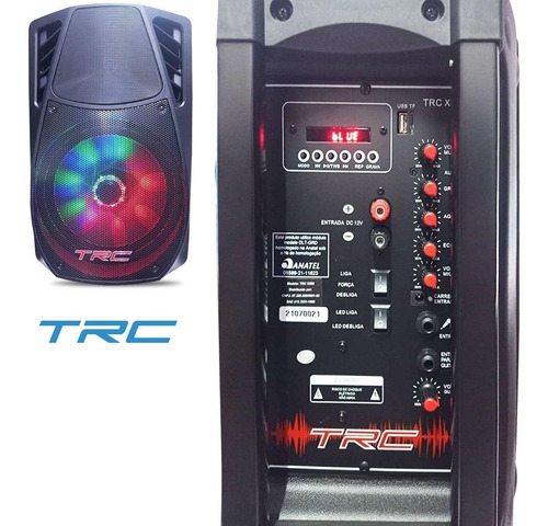 Imagem 2 de 5 de Caixa De Som Trc X500 Bluetooth Amplificada C/ Bateria 500w