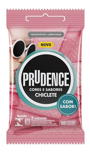 Imagem 1 de 1 de Preservativo Chiclete Com 3 Unidades Prudence