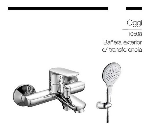 Imagen 5 de 8 de Grifería Ducha Monocomando Exterior Piazza Oggi Con Transfer