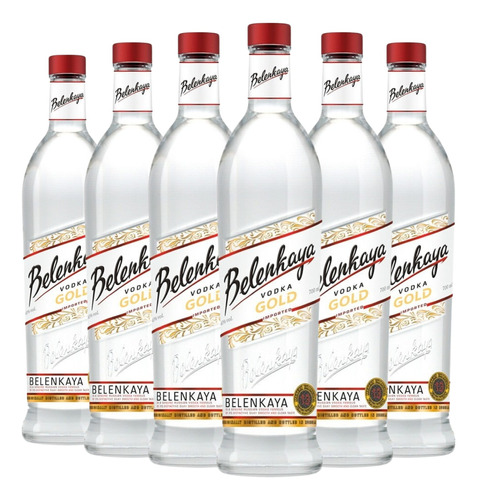 Vodka Belenkaya Gold Caja X 6 X 700ml. --